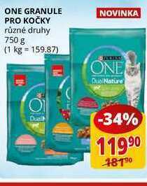 Flop One granule pro kočky různé druhy 750 g nabídka