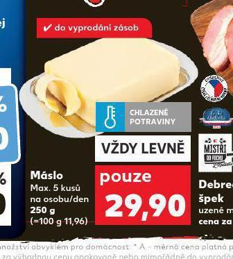 Kaufland Máslo nabídka