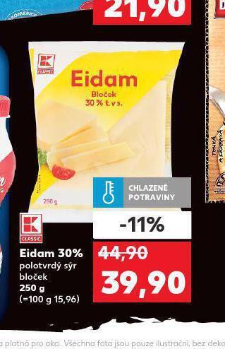 Kaufland Eidam 30% nabídka