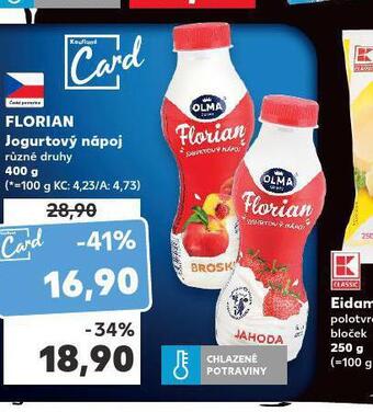 Kaufland Florian jogurtový nápoj nabídka