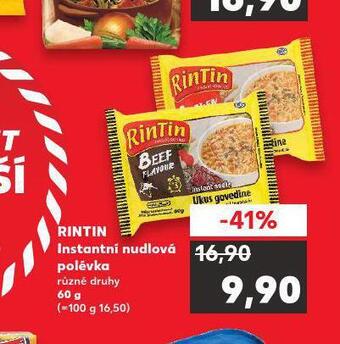 Kaufland Rintin instantní nudlová polévka nabídka