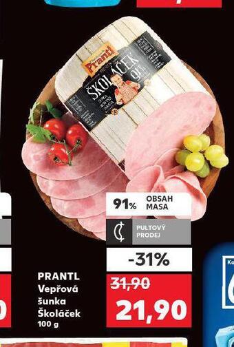 Kaufland Vepřová šunka školáček nabídka