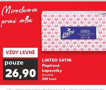 Kaufland Linteo satin papírové kapesníky nabídka