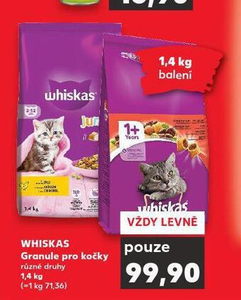 Kaufland Whiskas granule pro kočky nabídka
