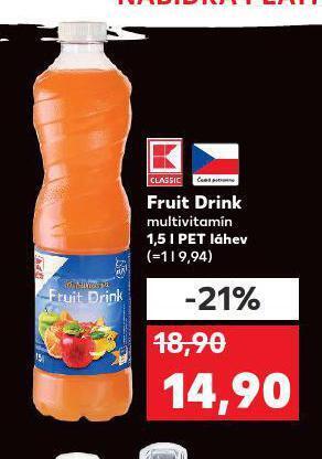 Kaufland Fruit drink nabídka