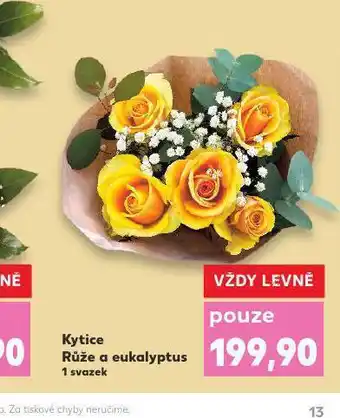 Kaufland Kytice růže a eukalyptus nabídka