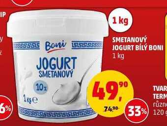 Penny Market Smetanový jogurt bílý boni, 1 kg nabídka
