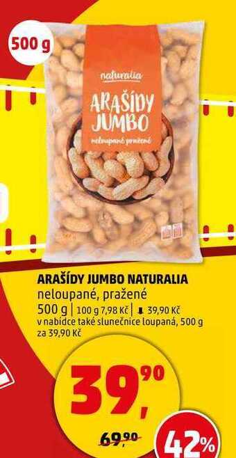 Penny Market Arašídy jumbo naturalia, 500 g nabídka
