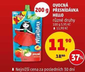Penny Market Ovocná přesnídávka hello, 200 g nabídka