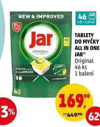 Penny Market Tablety do myčky all in one jar, 46 ks nabídka
