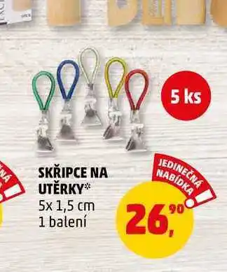 Penny Market Skřipce na utěrky, 5 ks nabídka