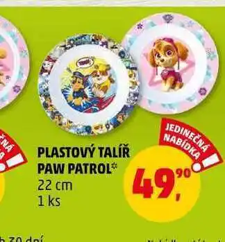Penny Market Plastový talíř paw patrol, 1 ks nabídka
