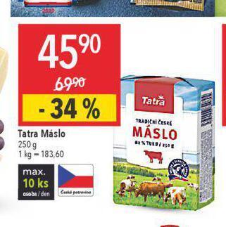 Globus Tatra máslo nabídka