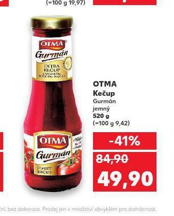 Kaufland Otma kečup nabídka