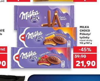 Kaufland Milka choco piškoty / tyčinky nabídka