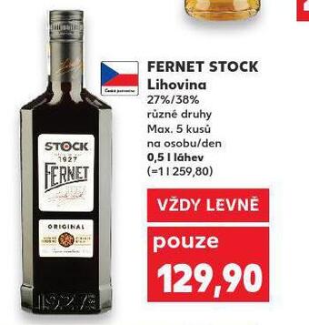 Kaufland Fernet stock nabídka