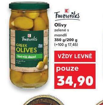 Kaufland Olivy zelené s mandlí nabídka