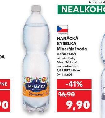 Kaufland Hanácká kyselka ochucená nabídka