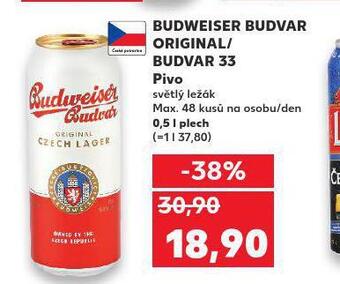 Kaufland Pivo budweiser budvar original nabídka