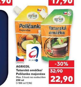 Kaufland Agricol poličanka majonéza nabídka