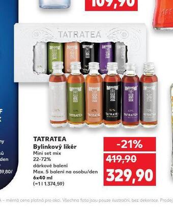 Kaufland Tatratea bylinkový likér nabídka