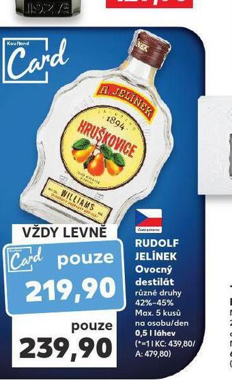 Kaufland Rudolf jelínek ovocný destilát nabídka