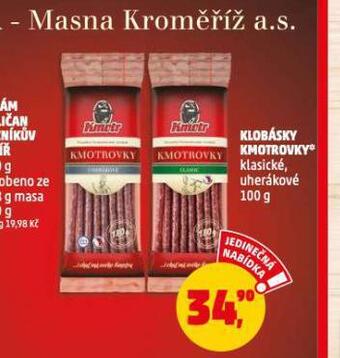 Penny Market Klobásy kmotrovky nabídka