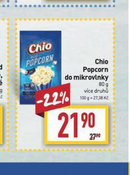 Billa Chio popcorn do mikrovlnky nabídka