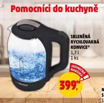 Skleněná rychlovarná konvice