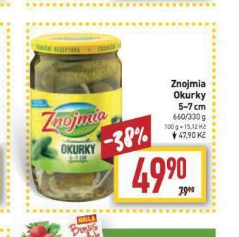 Billa Znojmia okurky 5-7 cm nabídka