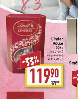 Billa Lindor koule nabídka