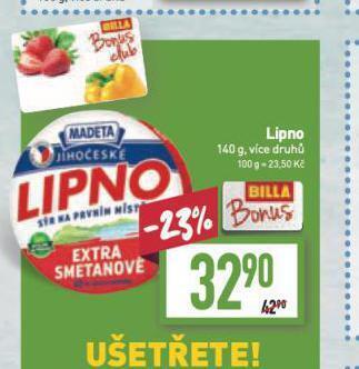 Billa Lipno nabídka