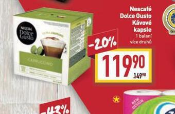 Billa Nescafé dolce gusto kávové kapsle nabídka