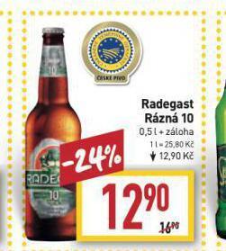 Pivo radegast rázná 10