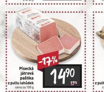 Billa Písecká játrová paštika nabídka