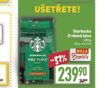 Billa Starbucks zrnková káva nabídka