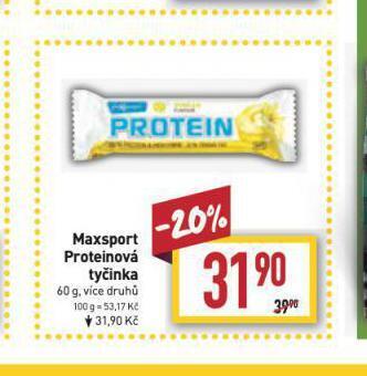Billa Maxsport proteinová tyčinka nabídka