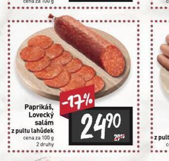 Billa Paprikáš nabídka