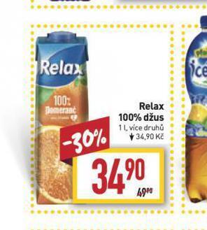 Billa Relax 100% džus nabídka
