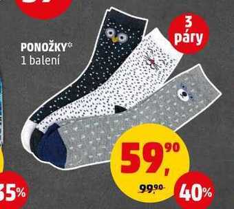 Penny Market Ponožky, 3 páry nabídka