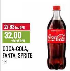 Ratio Coca-cola, fanta, sprite, 1,5 l nabídka
