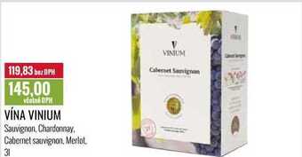 Ratio Vína vinium, 3 l nabídka