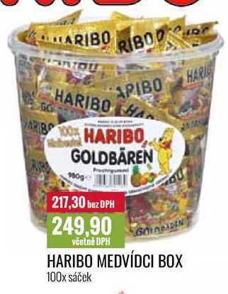 Ratio Haribo medvídci box, 100x sáček nabídka