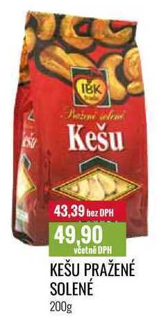 Ratio Kešu pražené solené, 200 g nabídka