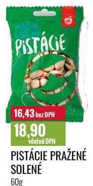 Ratio Pistácie pražené solené, 60 g nabídka