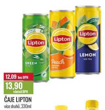 Ratio Čaje lipton, 330 ml nabídka