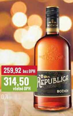 Ratio Božkov republica exclusive, 0,7 l nabídka