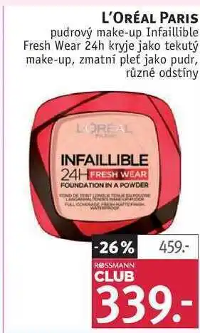 Rossmann L'oréal paris pudrový make-up nabídka