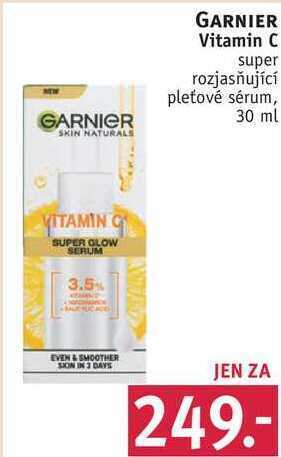 Rossmann Garnier vitamin c super rozjasňující pleťové sérum, 30 ml nabídka