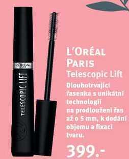 Rossmann L'oréal paris telescopic lift dlouhotrvající řasenka nabídka